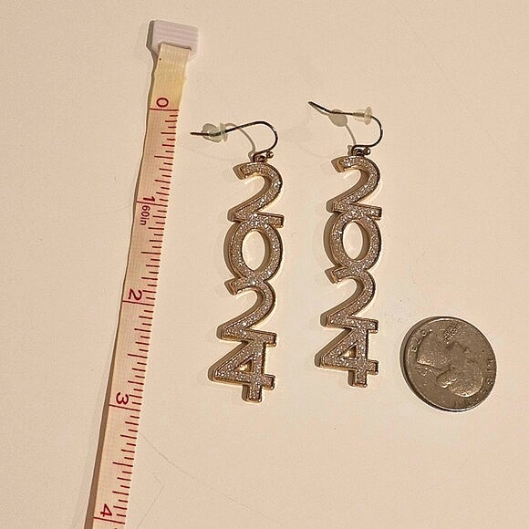 2024 Rhinestone Chandelier Earrings 3 inch - Picture 2 of 6